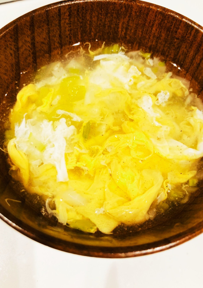 蕪の葉と皮の卵スープ-レシピのメイン写真