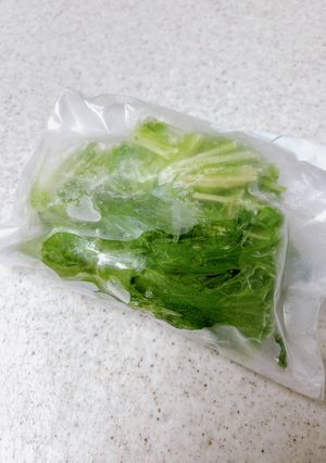 硬い水菜を柔らかく食べる方法-レシピのメイン写真