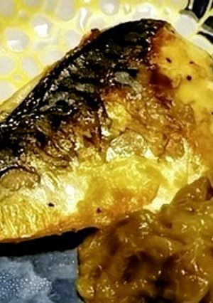 焼き鯖ルバーブ添え-レシピのメイン写真