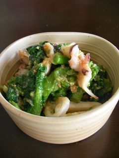 イカと菜の花の酢みそ和え-レシピのメイン写真