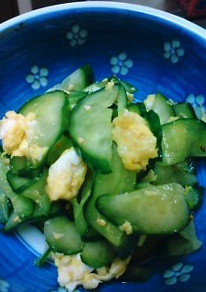 ～キュウリと炒り卵の酢の物～-レシピのメイン写真