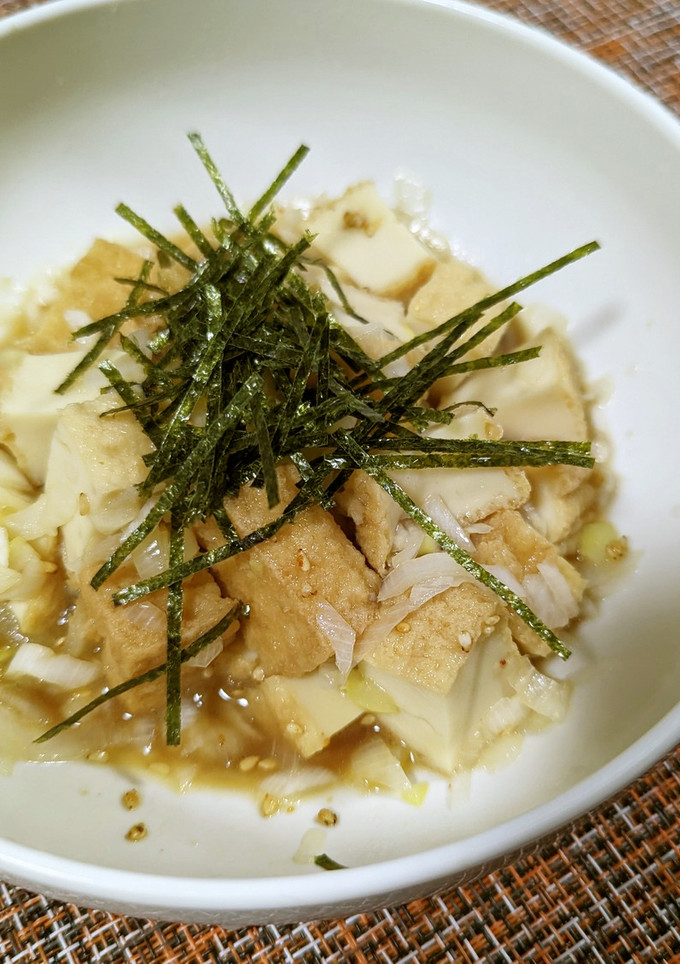 レンジで簡単！厚揚げのバター麺つゆ漬け-レシピのメイン写真