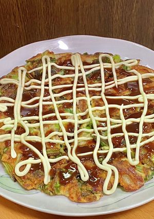 小松菜でお好み焼き-レシピのメイン写真