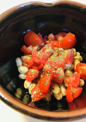 毎日の納豆●プチトマトトッピング-レシピのメイン写真