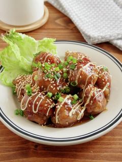 ☆簡単☆豚こま甘酢マヨボール-レシピのメイン写真