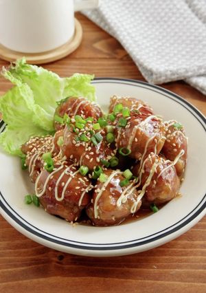 ☆簡単☆豚こま甘酢マヨボール-レシピのメイン写真