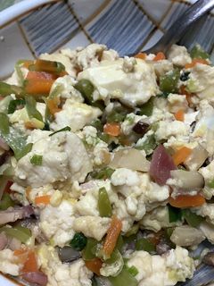 ベーコン入り具沢山の炒り豆腐-レシピのメイン写真