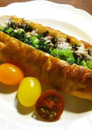鯖水煮缶と大根の葉のドッグサンドSDGs-レシピのメイン写真