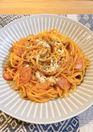 フライパンでナポリタン風パスタ-レシピのメイン写真
