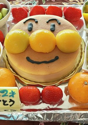 冷凍ケーキで★アンパンマン誕生日ケーキ！-レシピのメイン写真