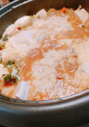 焼肉のタレとダブル味噌で！蒸し豚鍋-レシピのメイン写真