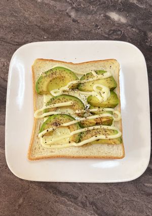 朝食！アボカドチーズ食パン-レシピのメイン写真