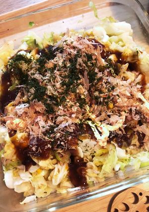 ヘルシーレンジでお好み焼き風-レシピのメイン写真