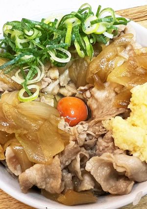 イベリコ豚のしゃぶしゃぶバラ肉で作る豚丼-レシピのメイン写真
