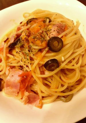 缶つまオリーブでトマトパスタ-レシピのメイン写真
