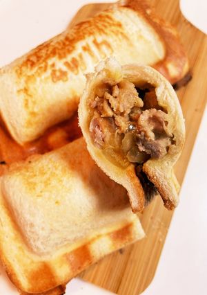 今朝の4w1hサンド「豚肉カレー風味」-レシピのメイン写真