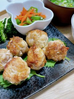 豚こまボールの竜田揚げ-レシピのメイン写真