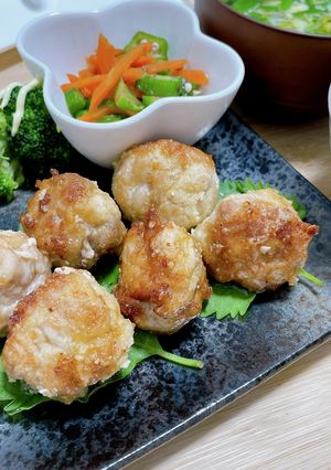 豚こまボールの竜田揚げ-レシピのメイン写真