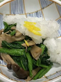 きのこの時雨煮とほうれん草のおろし和え-レシピのメイン写真