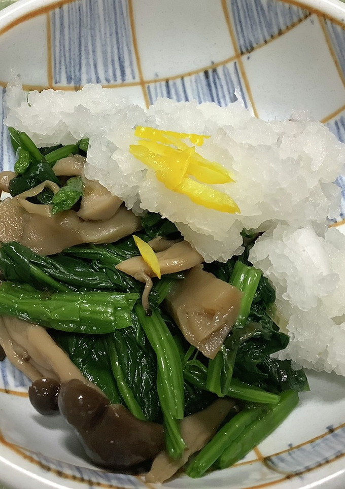 きのこの時雨煮とほうれん草のおろし和え-レシピのメイン写真