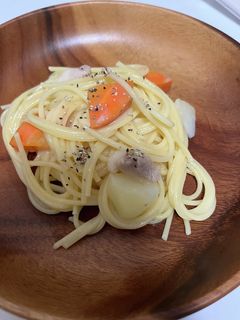 シチューをリメイク!クリームパスタ-レシピのメイン写真