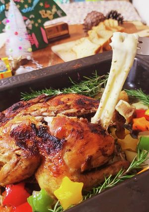 丸鶏のチーズフォンデュローストチキン-レシピのメイン写真