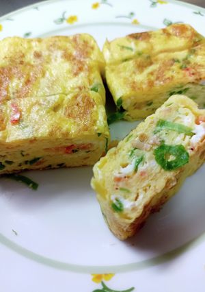 お弁当に✿カラフル〜な玉子焼き-レシピのメイン写真