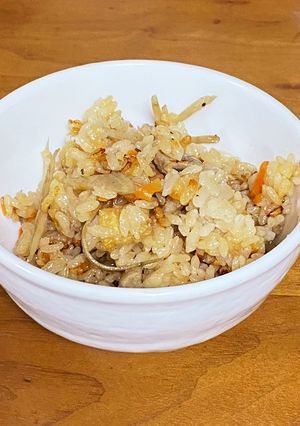 鶏とごぼうの炊き込みご飯-レシピのメイン写真
