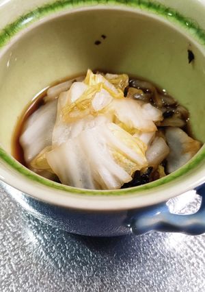 白菜と塩昆布のレンチン重ね蒸し-レシピのメイン写真
