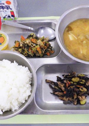 肉野菜の塩昆布炒め　河内長野市学校給食-レシピのメイン写真
