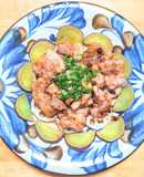 豚バラ肉と薩摩芋と蓮根の中華蒸し