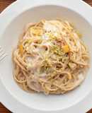 塩レモンのソイクリームパスタ