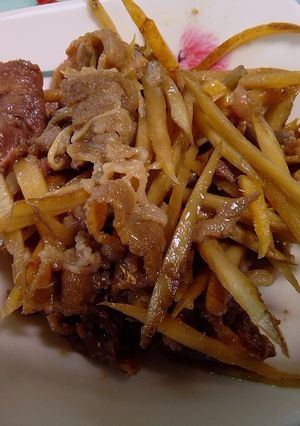牛ごぼう甘辛煮-レシピのメイン写真