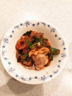 モモ肉と蓮根のトマト煮-レシピのメイン写真