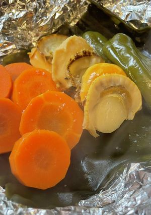 【大量消費】にんじんとホタテの昆布蒸し-レシピのメイン写真