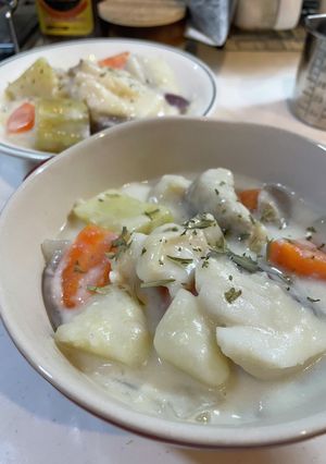 【大量消費】根菜と鱈のクリームシチュー-レシピのメイン写真