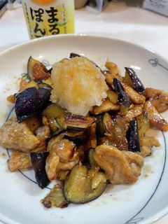 なすと豚肉のみそ炒め おろしポン酢がけ-レシピのメイン写真