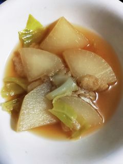 大根とキャベツと油揚げの煮物-レシピのメイン写真