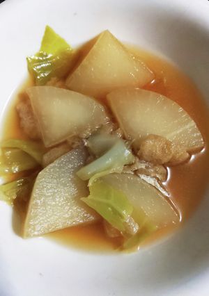 大根とキャベツと油揚げの煮物-レシピのメイン写真