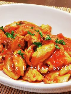 簡単☆やわらか♪チキンのトマト煮-レシピのメイン写真