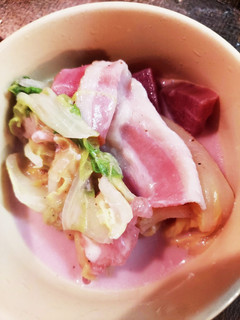 ピンクの白菜クリーム煮-レシピのメイン写真