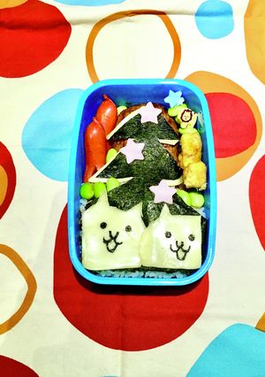 キャラ弁 にゃんこ大戦争クリスマス-レシピのメイン写真
