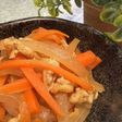 大根*人参*油揚げの胡麻油炒め煮