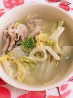 白菜と豚しゃぶの簡単お鍋-レシピのメイン写真