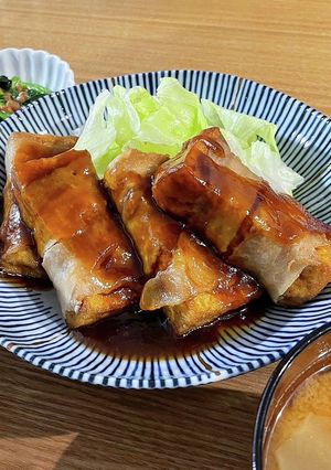 レシピ投稿祭　厚揚げの豚バラ巻き-レシピのメイン写真