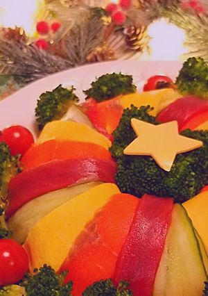 クリスマス♪リースのちらし寿司-レシピのメイン写真