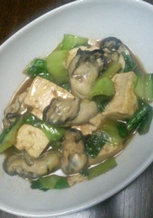 牡蠣＆豆腐＆チンゲン菜の中華風炒め-レシピのメイン写真