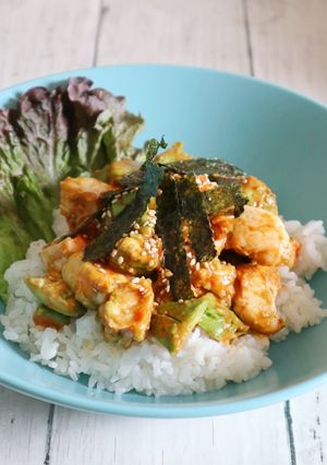 アボカドとささみで作る！アボささユッケ丼-レシピのメイン写真