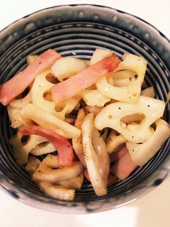 れんこんとベーコンのコンソメ炒め-レシピのメイン写真