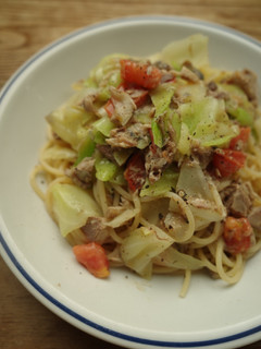 お鍋ひとつで、サバ缶とキャベツのパスタ-レシピのメイン写真